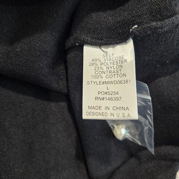 NWT Endless Blu Victoria Sweater Dress Faux Pear Details Sz L Boardroom Chic - Picture 10 of 12